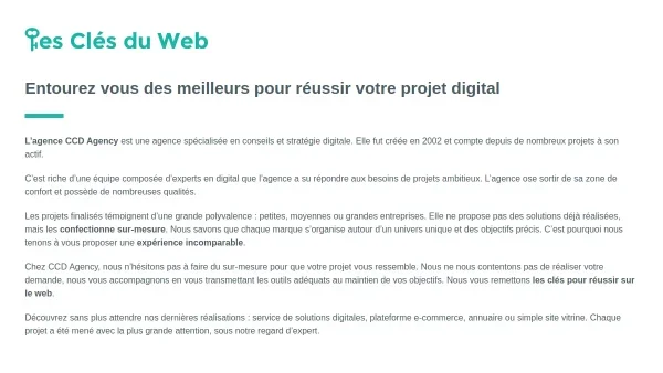 Les clés du web