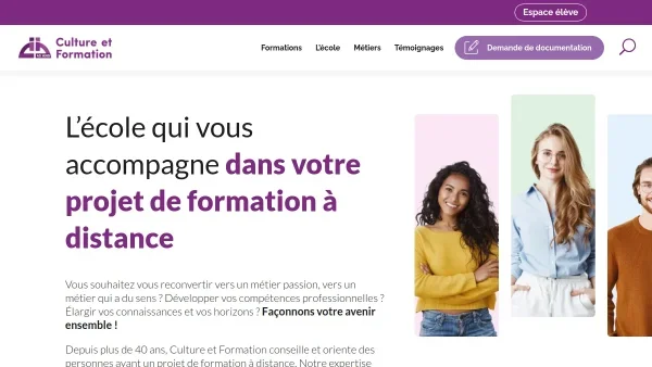 Changez de voie avec Culture et Formation