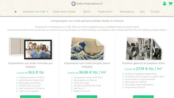 Nouvelle boutique de tableaux photos personnalisés : Toile Impression