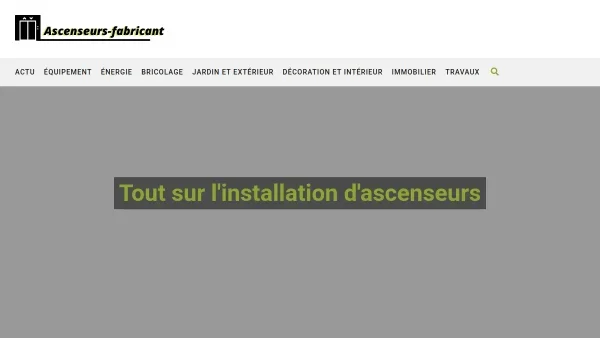 Les avantages d'un ascenseur