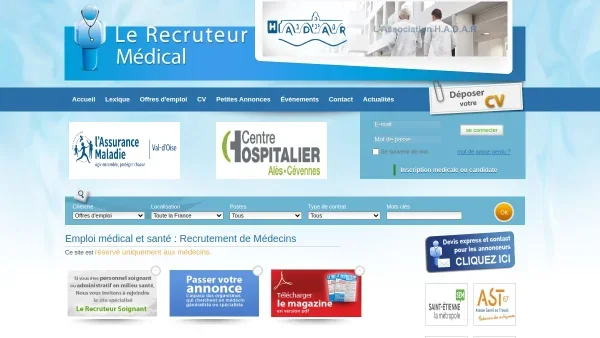 Retrouvez des annonces pour le secteur médical en ligne