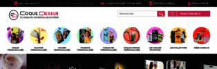 Test d'un site de personnalisation de coques