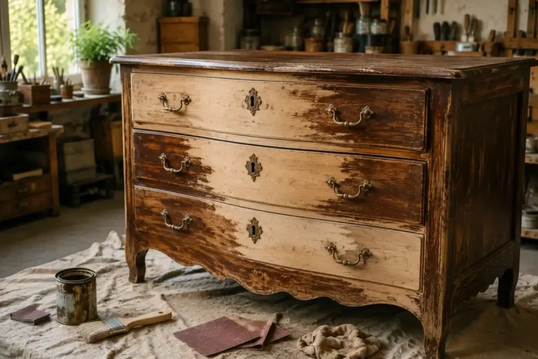 Restaurer un vieux meuble de brocante sans se ruiner