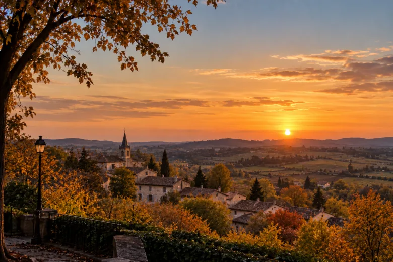 Le soleil se couche plus tôt en automne