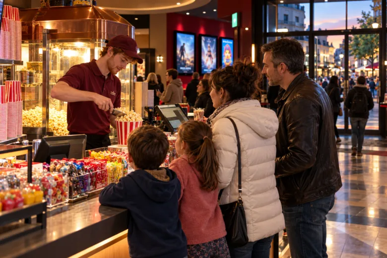 Répartition d'une place de cinéma