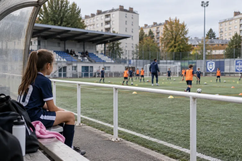 Entraînement de footballeuse