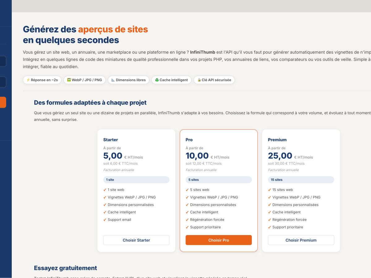InfiniThumb, générateur de vignettes