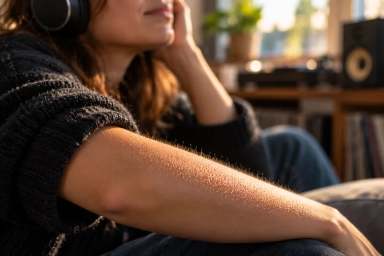 Frissons en écoutant de la musique