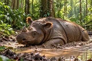 Rhinocéros de Sumatra : deux bébés pour sauver l’espèce