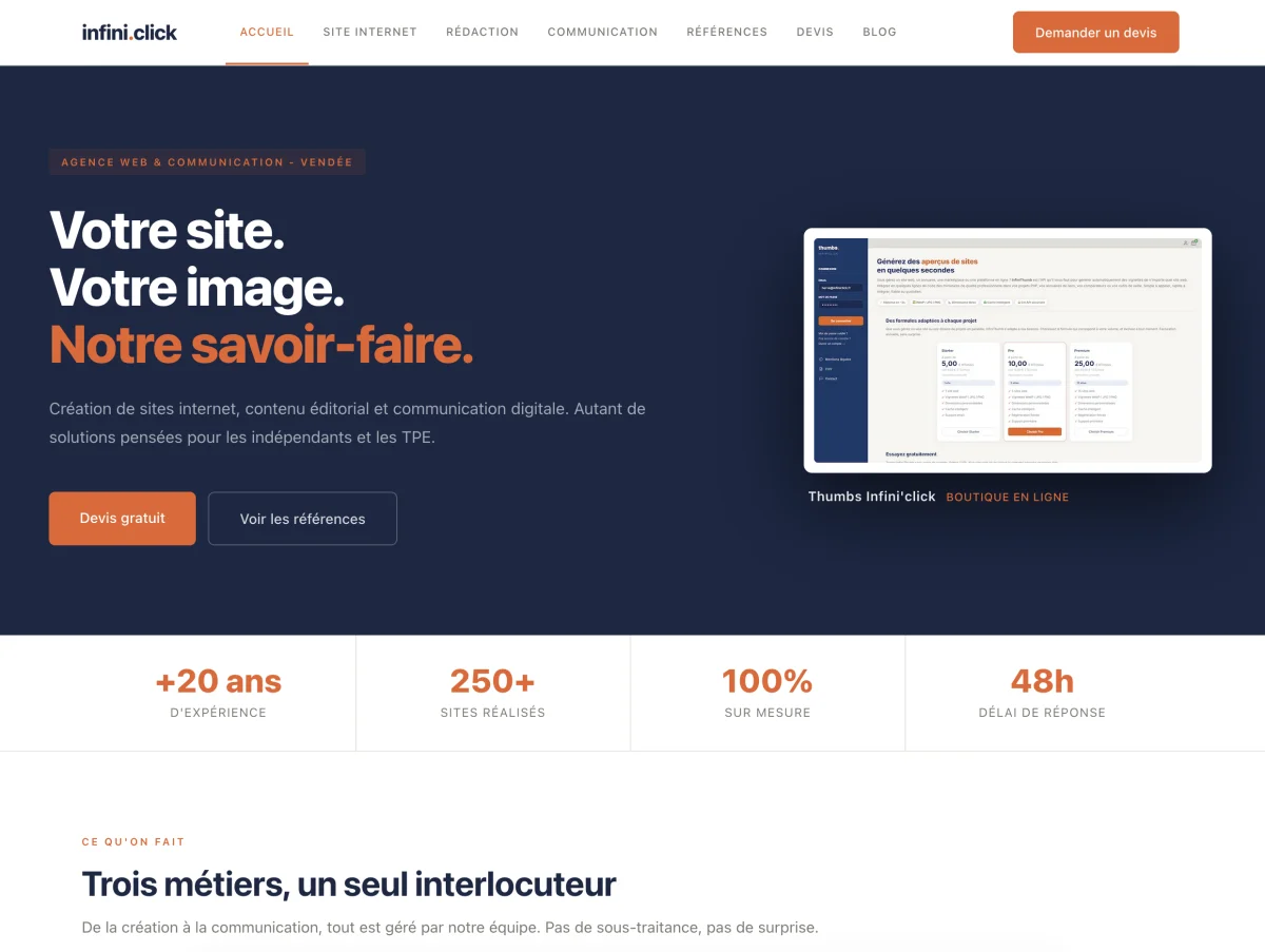 Infini'click, agence web en Vendée
