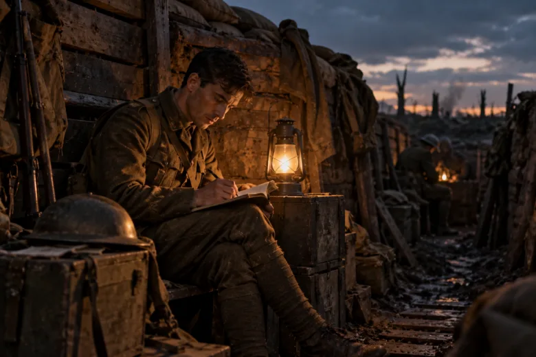 J.R.R. Tolkien dans une tranchée