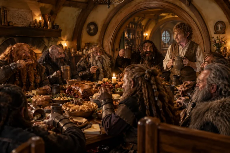 Repas des nains chez Bilbon Saquet